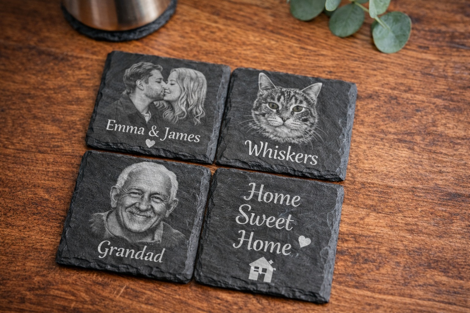 4 Personalised Coasters